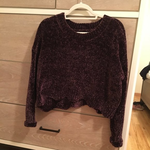 Pacsun purple chenille sweater - Picture 1 of 5